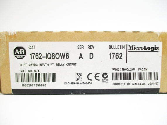 ALLEN BRADLEY 1762-IQ8OW6 SER. A NSMP