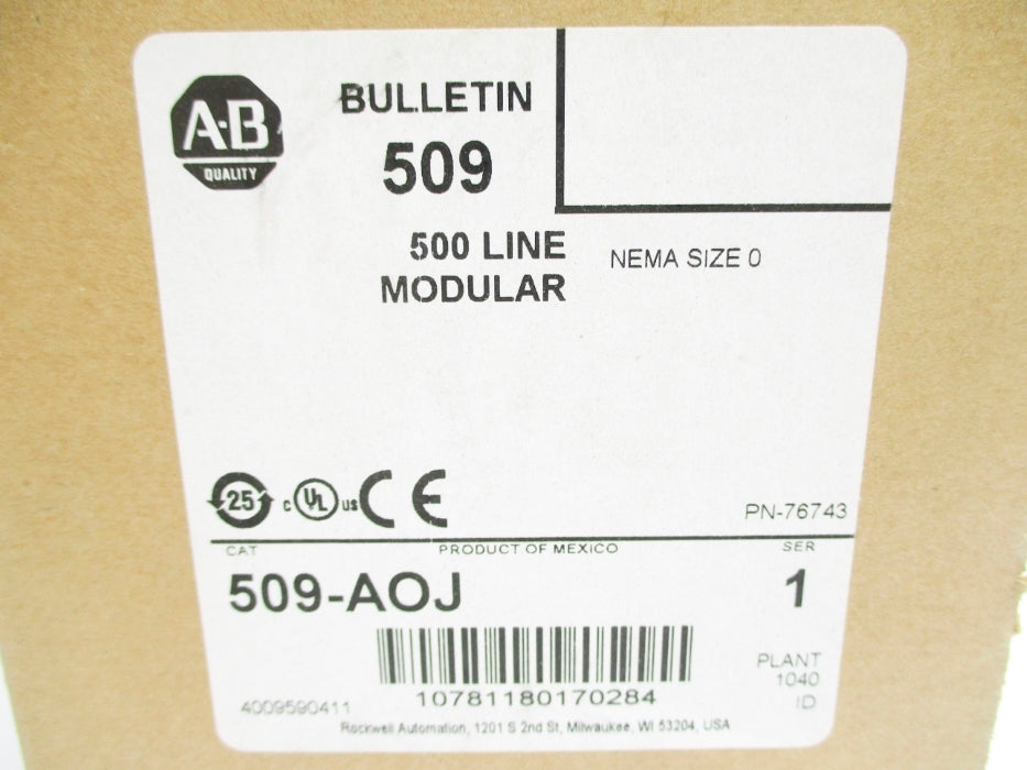 INDUSTRIAL SPARE PART 509-AOJ SER. 1 (BR/WH) NSMP