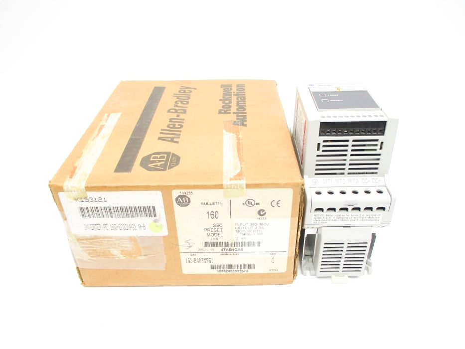 ALLEN BRADLEY 160-BA03NPS1 SER. C F/W 7.06 (BR/WH) NSMP
