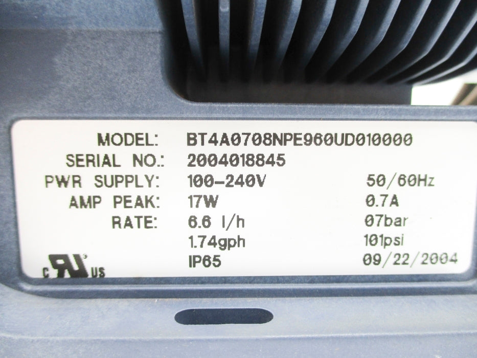 PROMINENT FLUID CONTROLS BT4A0708NPE960UD010000 101PSI NSNP