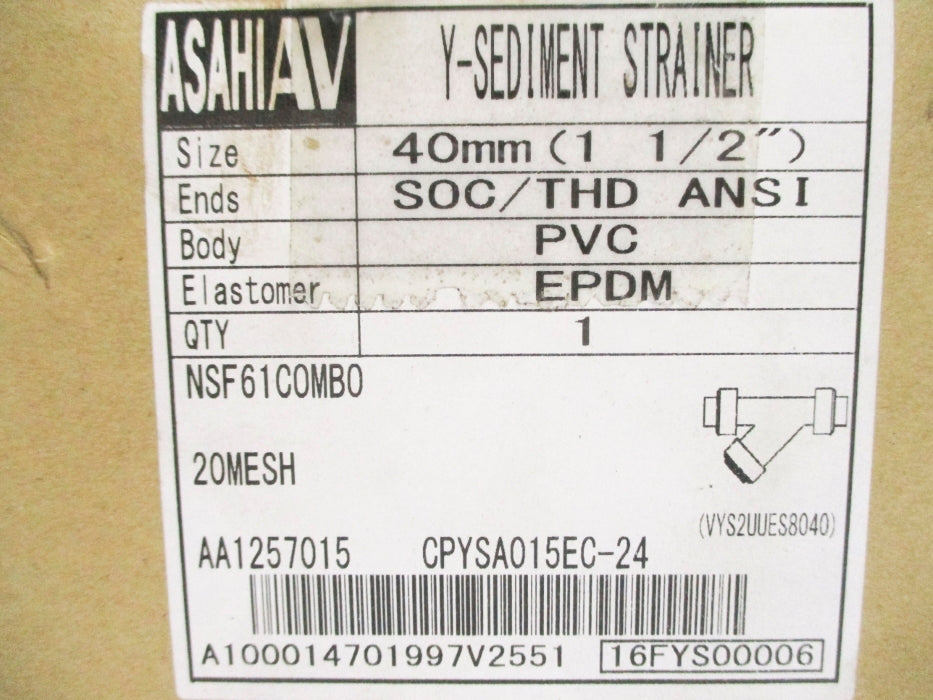 ASAHIAV VYS2UUES8040 A100014701997V2551 150PSI NSMP