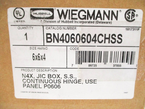 HUBBELL BN4060604CHSS 6X6X4 NSMP