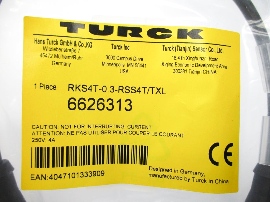 TURCK RKS4T-0.3-RSS4T/TXL 6626313 NSMP