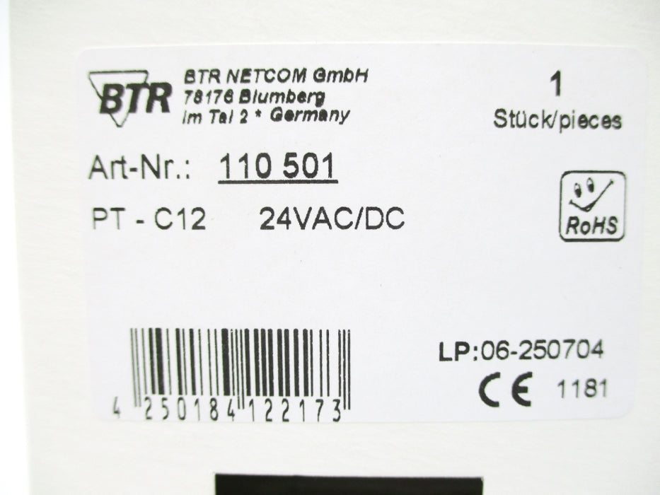 BTR PT-C12 110501 24VAC/DC NSMP