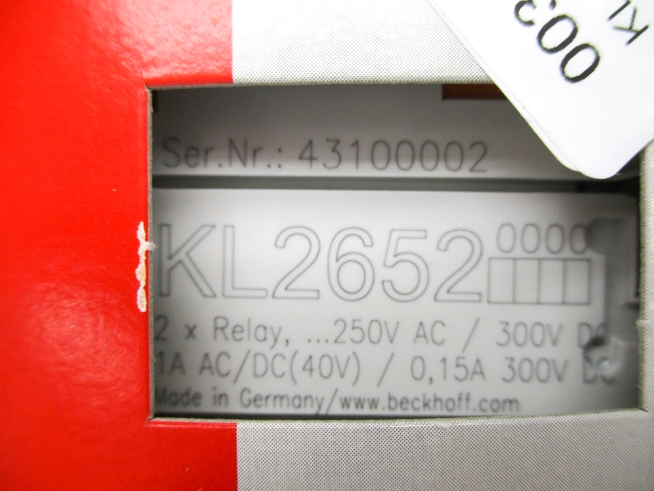 BECKHOFF KL2652 1A 250VAC NSMP