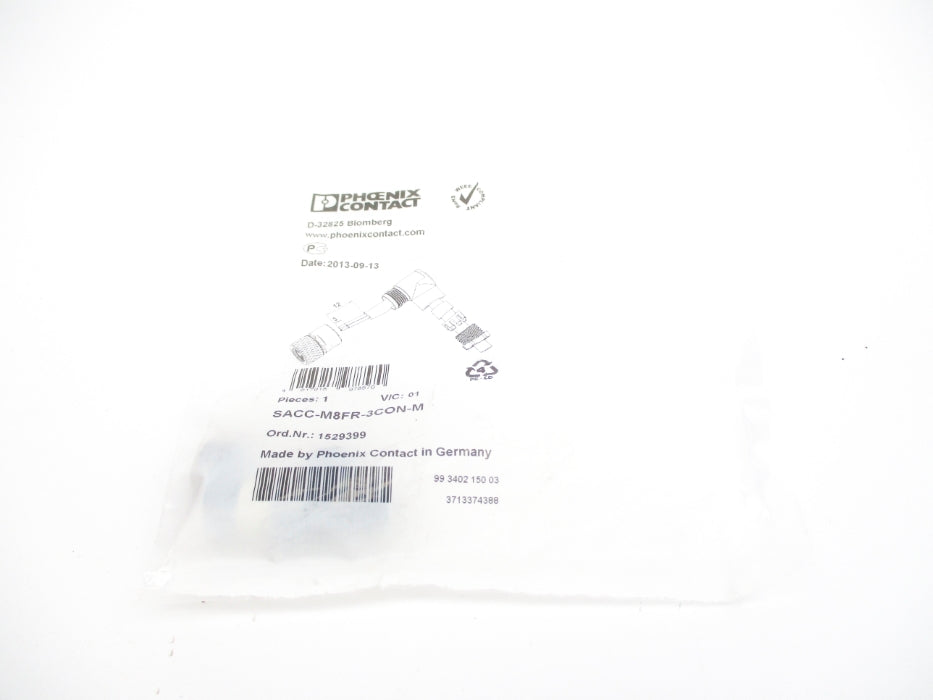 PHOENIX CONTACT SACC-M8FR-3CON-M 1529399 NSMP