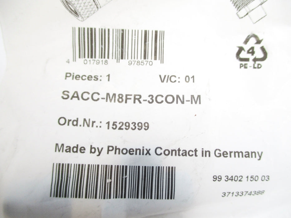 PHOENIX CONTACT SACC-M8FR-3CON-M 1529399 NSMP