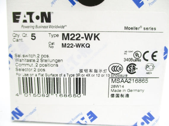 EATON M22-WK (PKG OF 5) NSMP