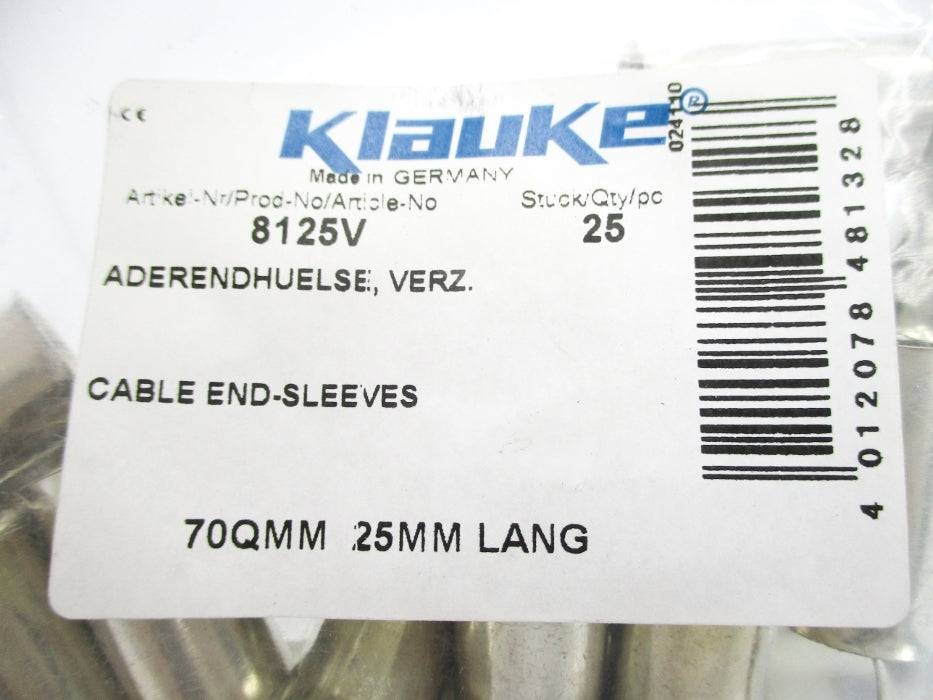 KLAUKE 8125V (PKG OF 25) NSMP