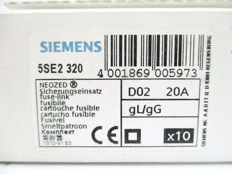 SIEMENS 5SE2320 (PKG OF 10) NSMP