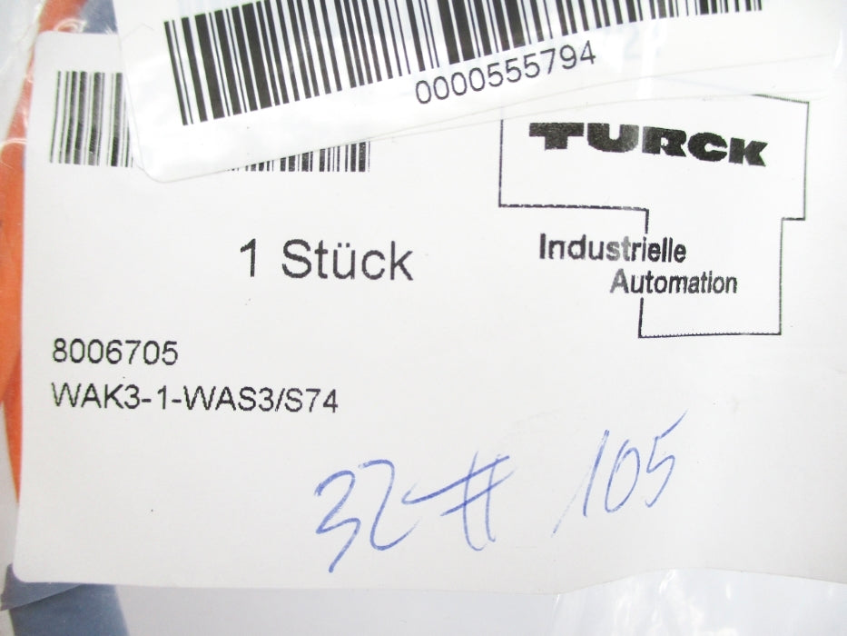 TURCK WAK3-1-WAS3/S74 8006705 NSMP
