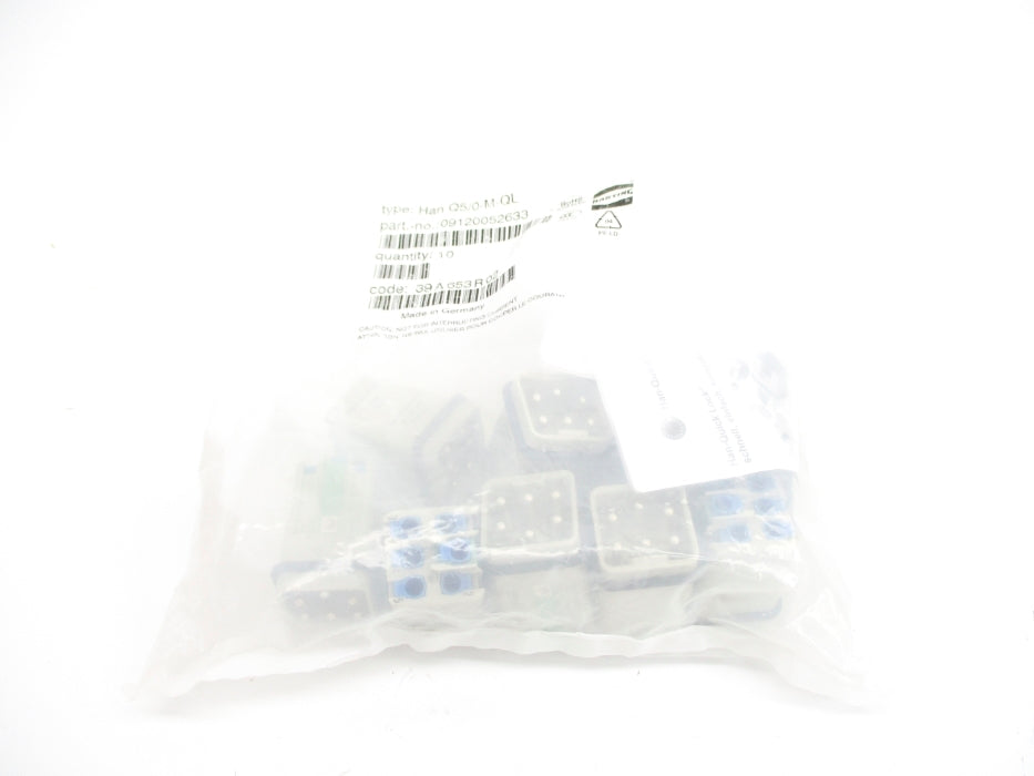 HARTING HANQ5/0-M-QL 09120052633 (PKG OF 10) NSMP