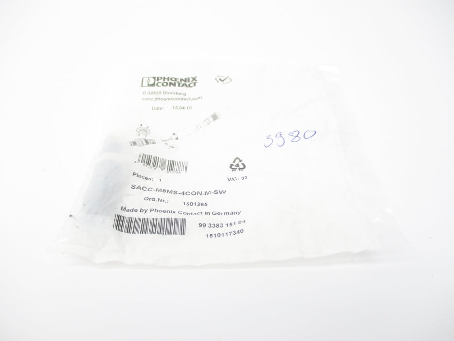PHOENIX CONTACT SACC-M8MS-4CON-M-SW 1501265 NSMP