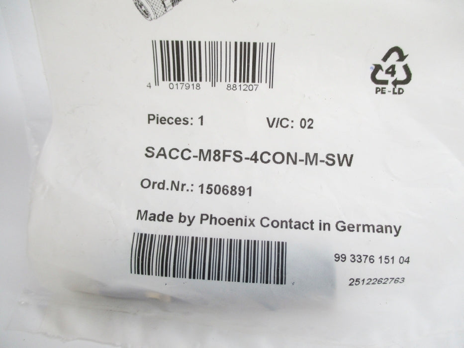 PHOENIX CONTACT SACC-M8FS-4CON-M-SW 1506891 NSMP