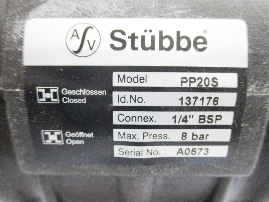 STUBBE PP20S 137176 W/ K210-NC 1283229560 NSNP