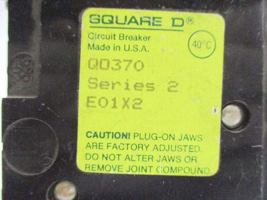 SQUARE D QO370 70A 240VAC UNMP