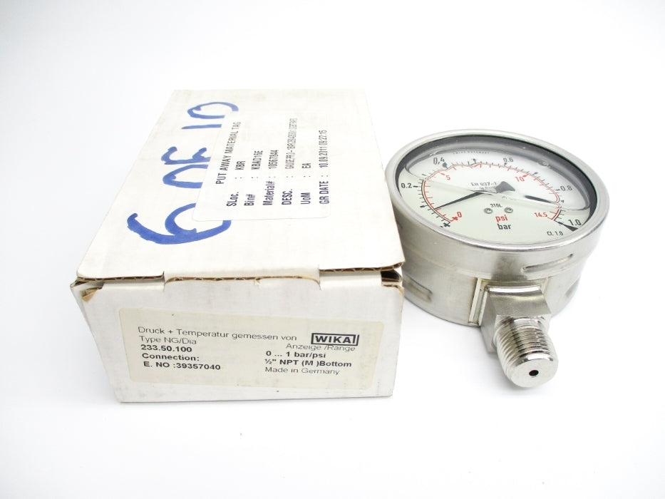 WIKA 233.50.100 14.5PSI NSMP