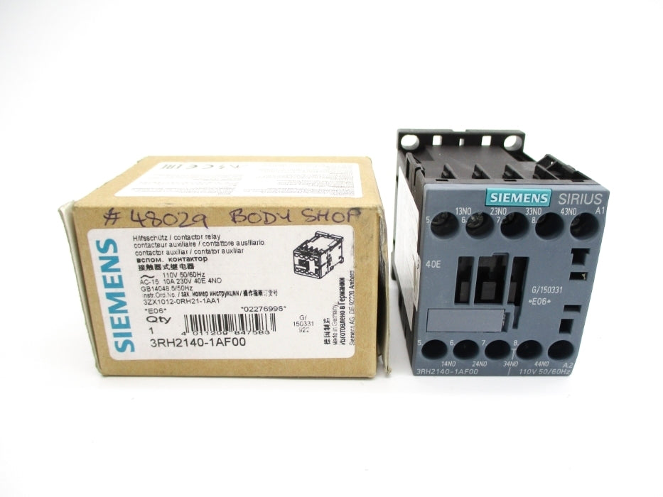SIEMENS 3RH2140-1AF00 110V NSMP