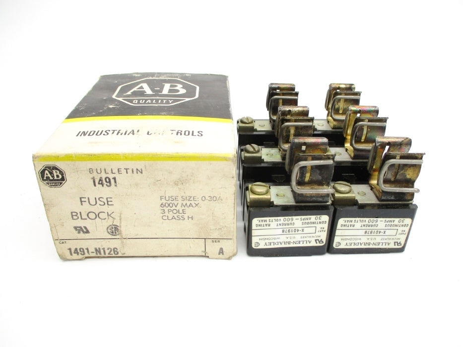 ALLEN BRADLEY 1491-N126 SER. A (BK/YL) NSMP