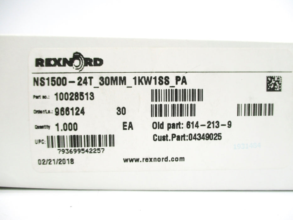 REXNORD NS1500-24T-30MM-1KW1SS-PA 10028513 NSMP