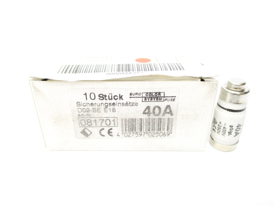 SCHNEIDER D02-SEE18 081701 40A 400V/250V (PKG OF 10) NSMP