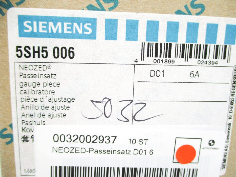 SIEMENS 5SH5006 (PKG OF 10) NSMP