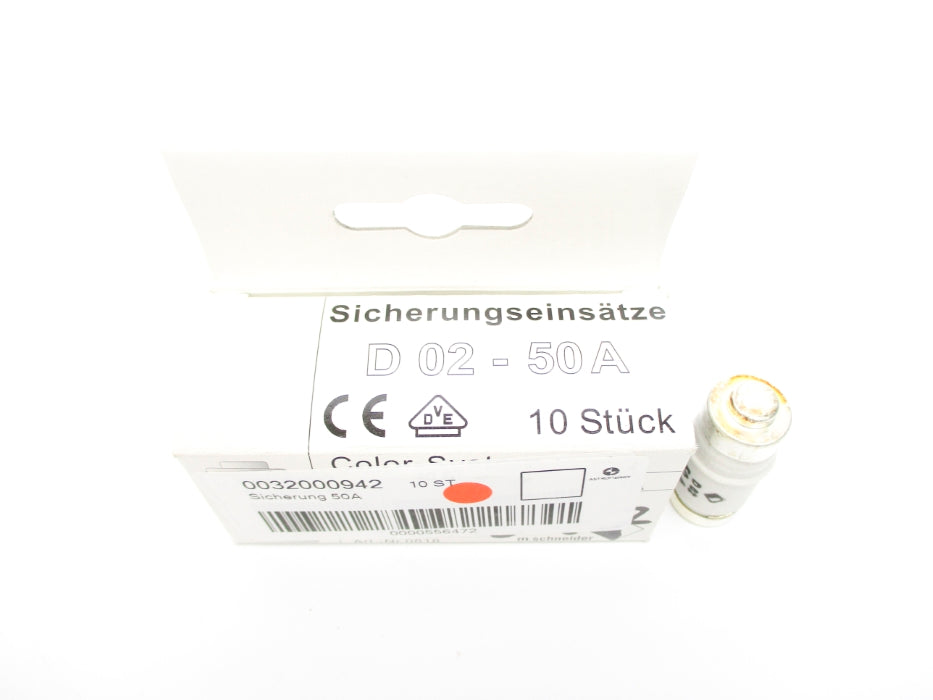 SCHNEIDER D02-50A 0818 50A 400V/250V (PKG OF 10) NSMP