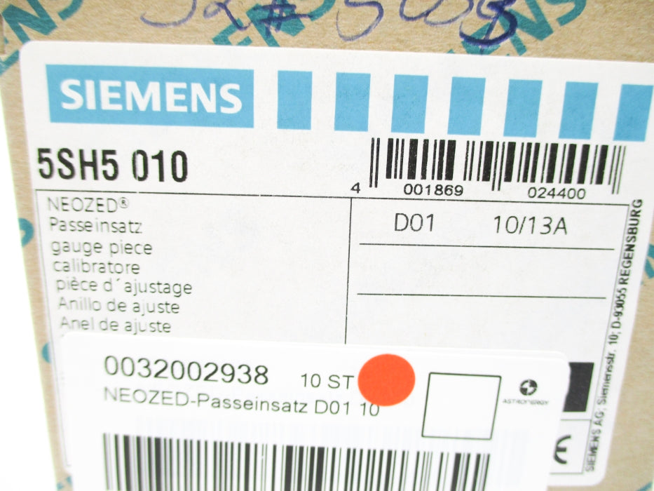 SIEMENS 5SH5010 (PKG OF 10) NSMP