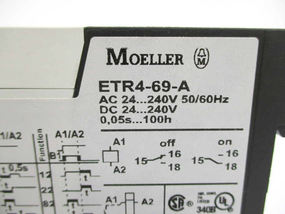 KLOCKNER MOELLER ETR4-69-A 24-240VAC/DC 0.05S-100H NSNP