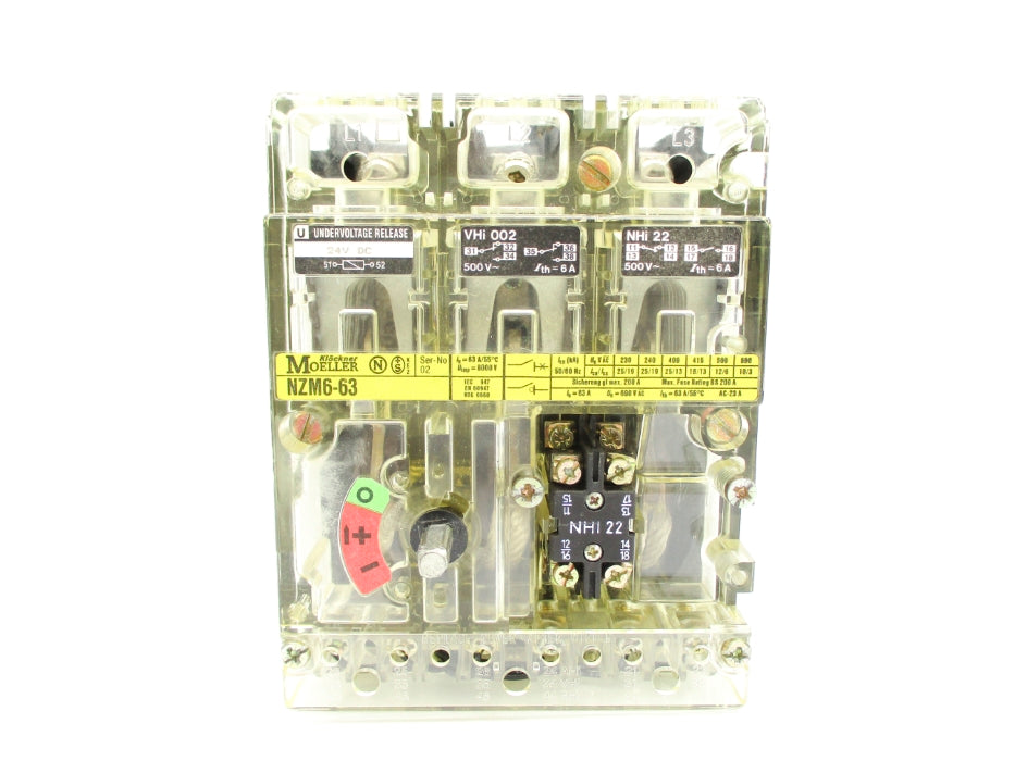 KLOCKNER MOELLER NZM6-63 63A 24VDC NSNP