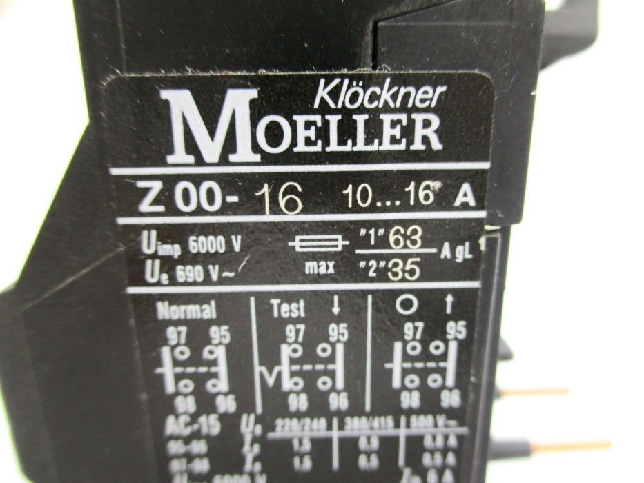 KLOCKNER MOELLER Z00-16 10-16A NSNP