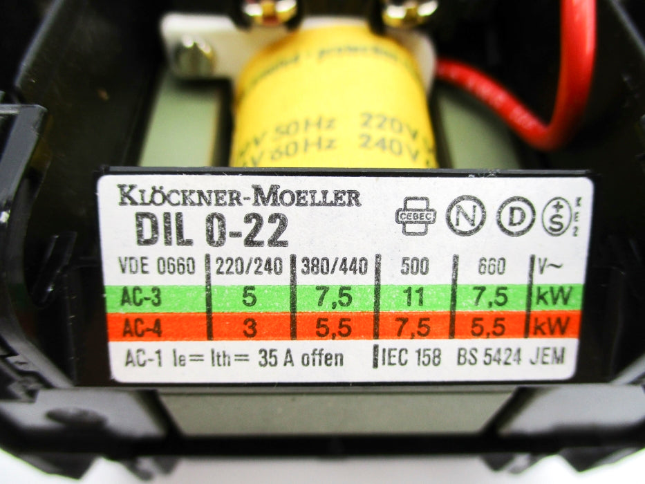 KLOCKNER MOELLER DIL0-22 220/240V NSNP