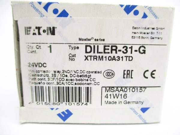 EATON XTRM10A31TD DILER-31-G 24VDC NSMP