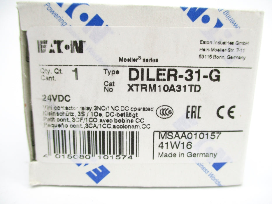 EATON XTRM10A31TD DILER-31-G 24VDC NSMP