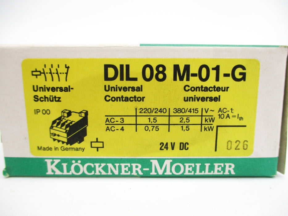 KLOCKNER MOELLER DIL08M-01-G 24VDC NSMP