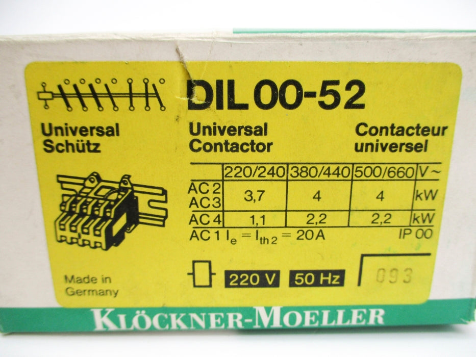 KLOCKNER MOELLER DIL00-52 220V NSMP