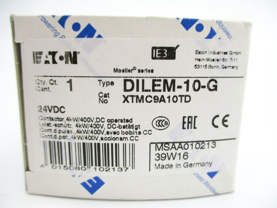 EATON DILEM-10-G XTMC9A10TD 24VDC NSMP