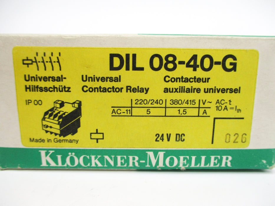 KLOCKNER MOELLER DIL08-40-G 24VDC NSMP