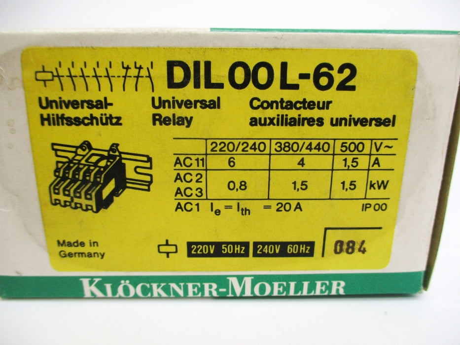 KLOCKNER MOELLER DIL00L-62 220/240V NSMP