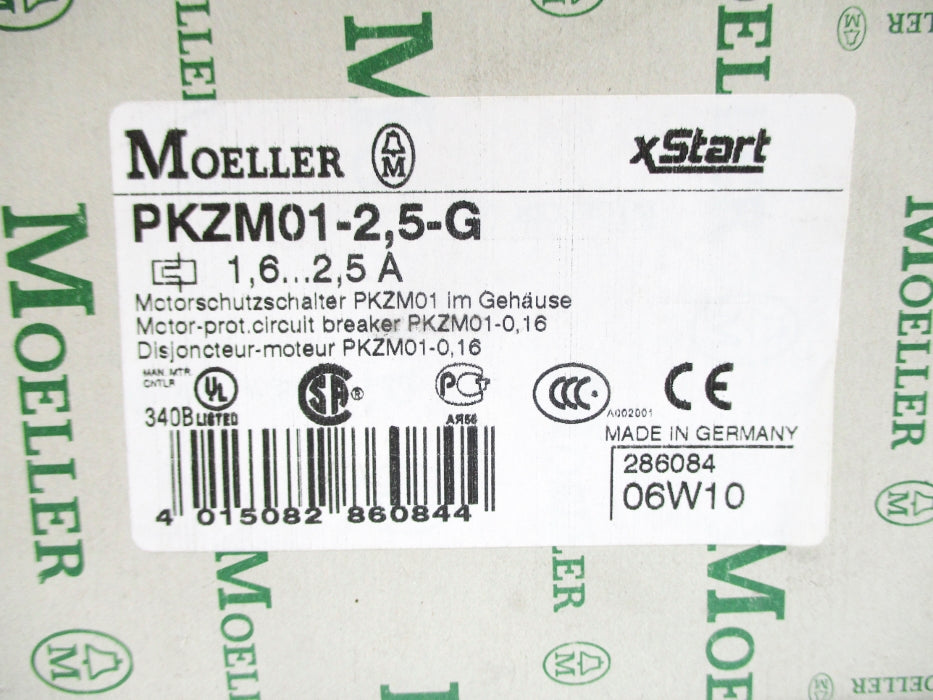 KLOCKNER MOELLER PKZM01-2.5-G 1.6-2.5A NSMP