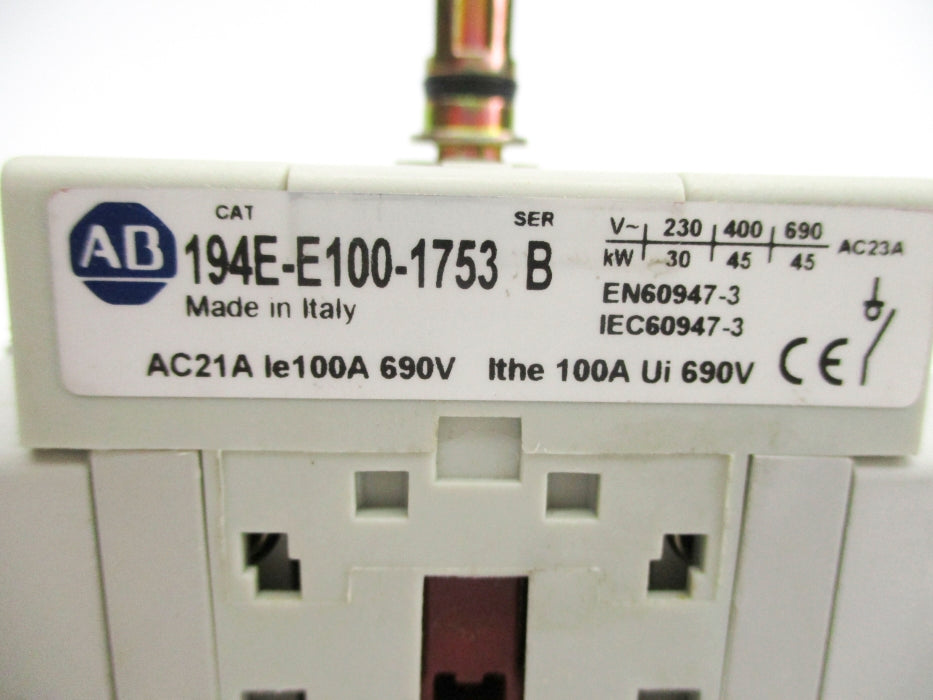 ALLEN BRADLEY 194E-E100-1753 SER. B NSNP