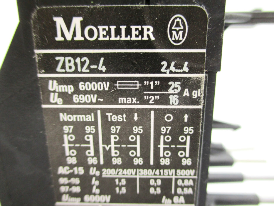 KLOCKNER MOELLER ZB12-4 2.4-4A NSNP