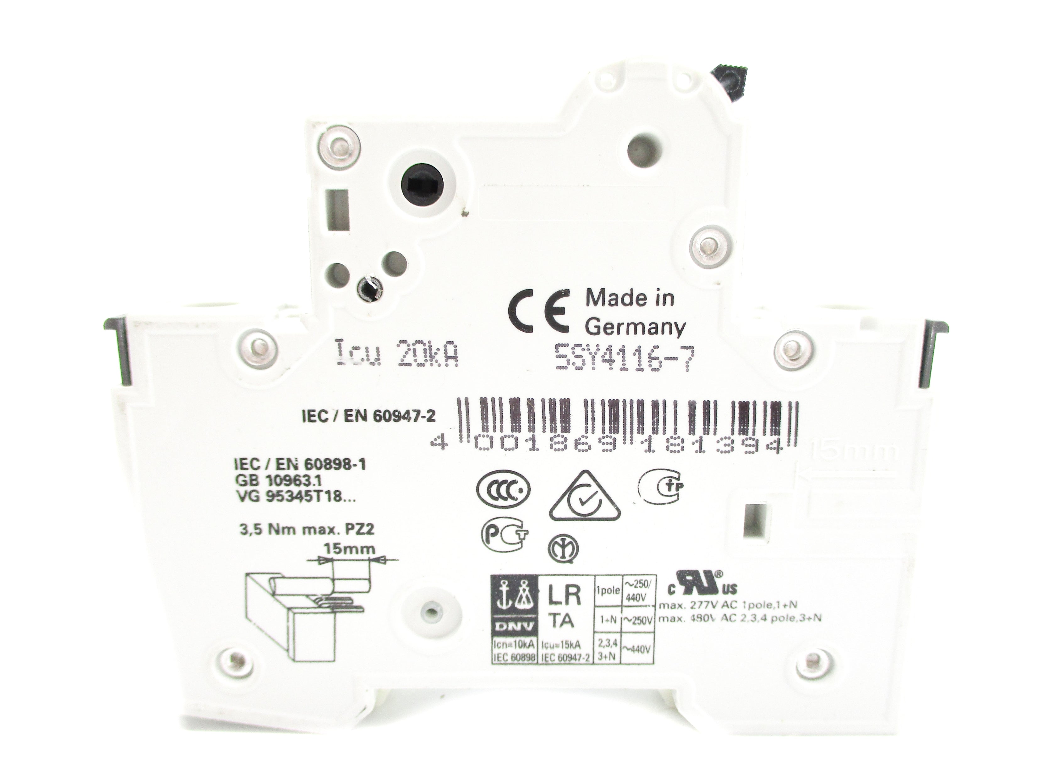 SIEMENS 5SY4116-7 5SY41MCBC16 230/400V 16A NSNP