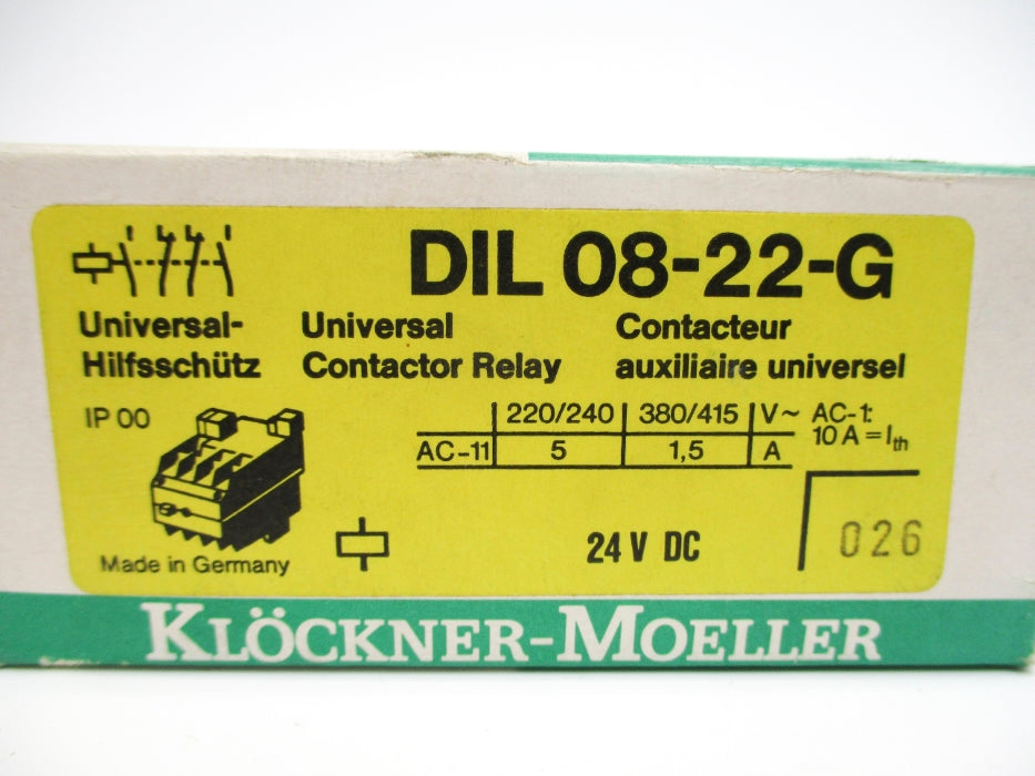 KLOCKNER MOELLER DIL08-22-G 24VDC NSMP