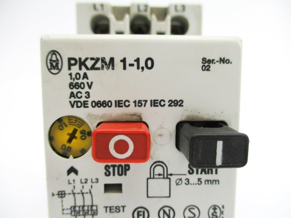 KLOCKNER MOELLER PKZM1-1.0 1.0-0.8A 660VAC NSNP