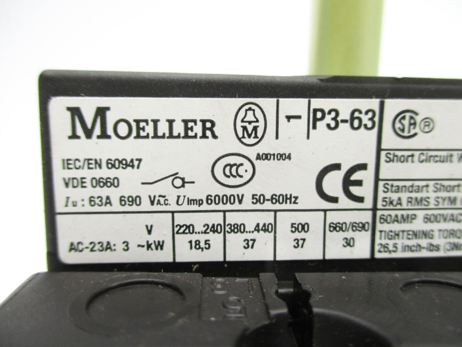KLOCKNER MOELLER P3-63 (AS PICTURED2) NSNP