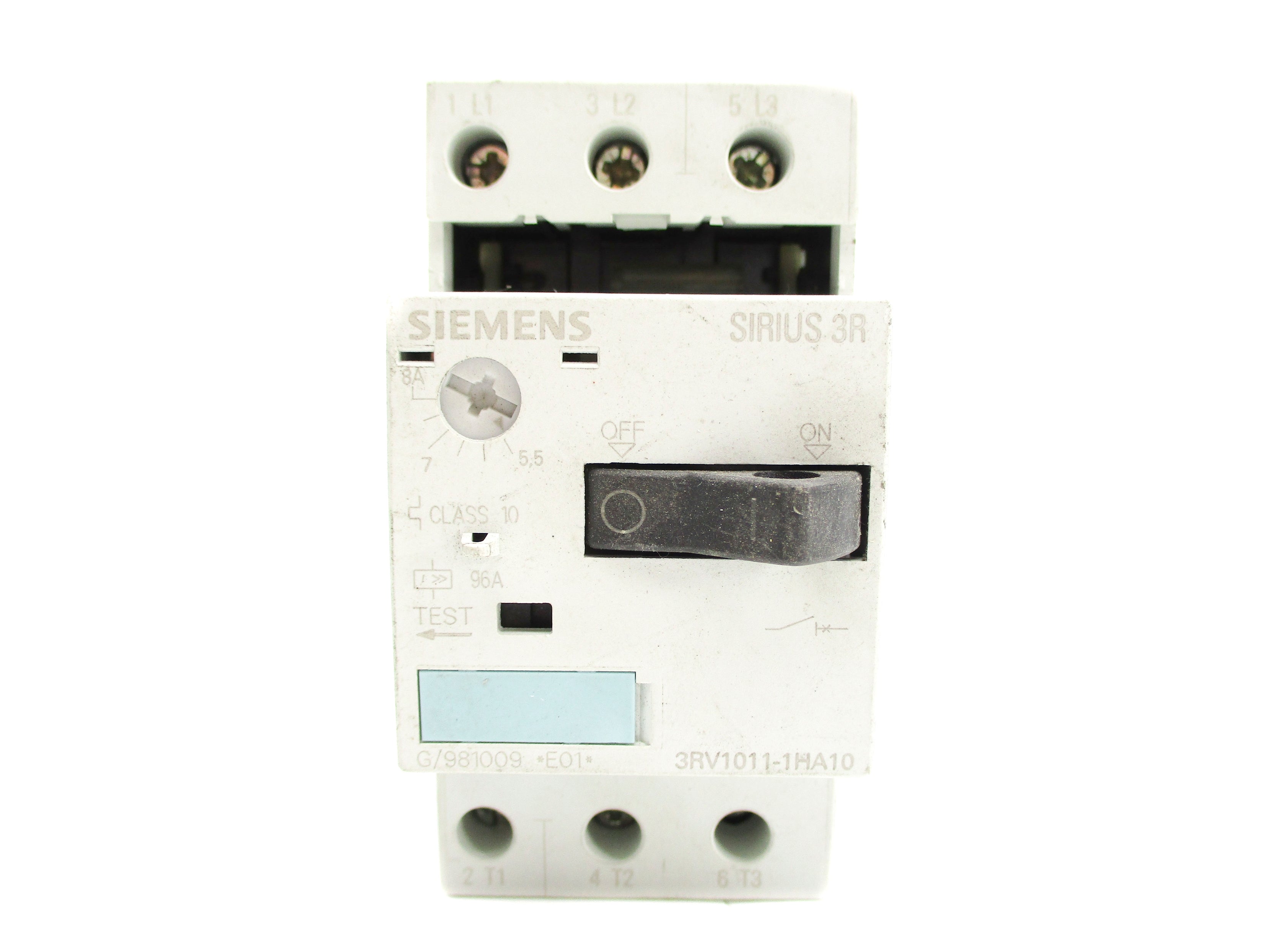 SIEMENS 3RV1011-1HA10 5.5-8A 600V NSNP