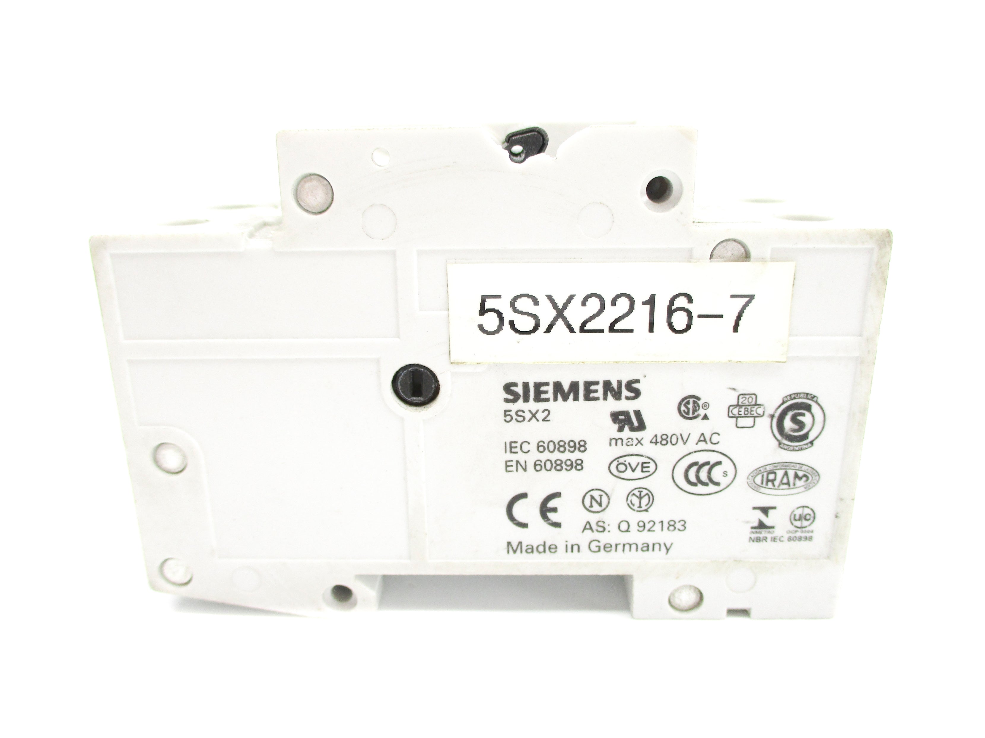 SIEMENS 5SX2216-7 480VAC 16A NSNP