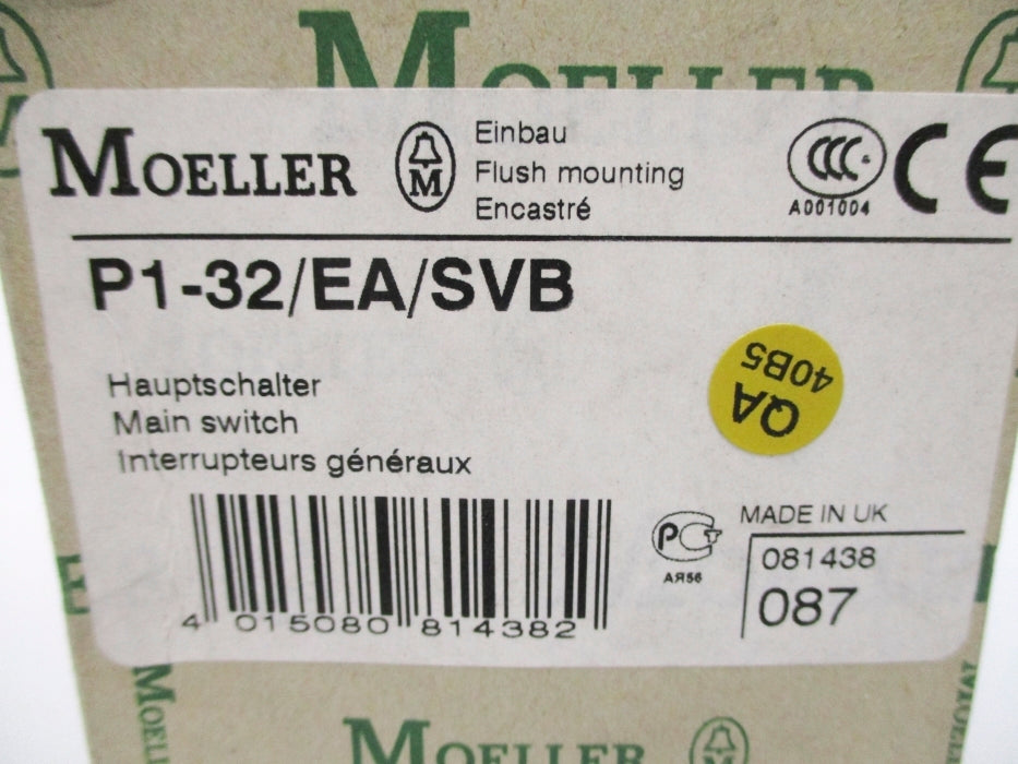 KLOCKNER MOELLER P1-32/EA/SVB 690VAC 32A NSMP