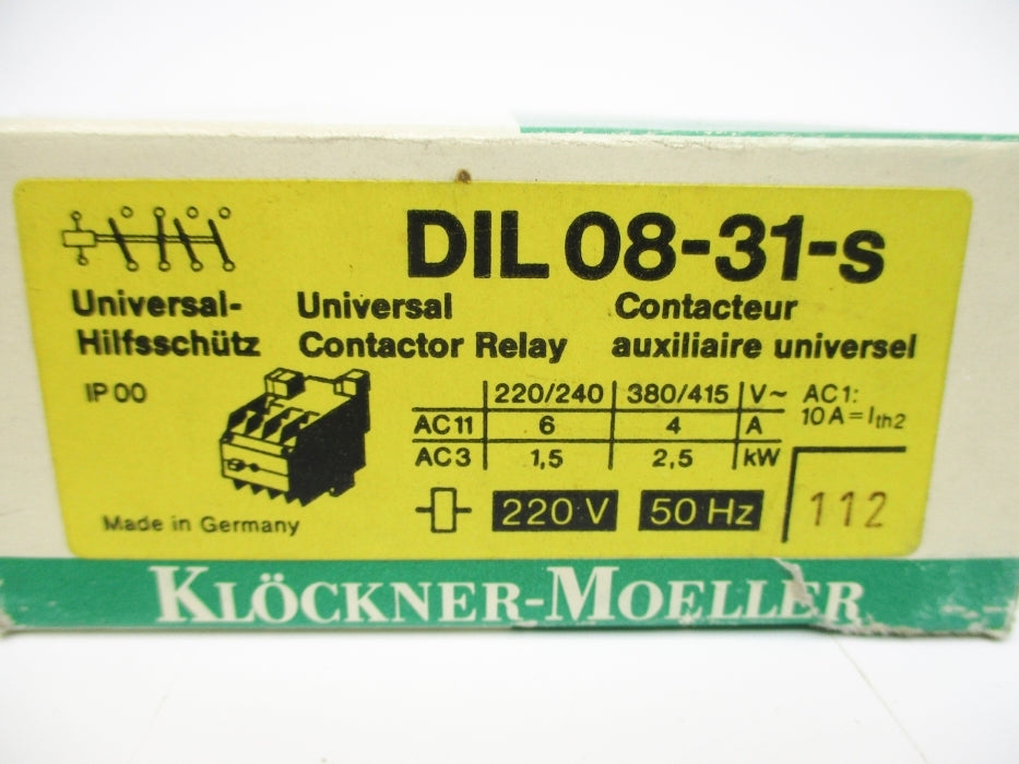 KLOCKNER MOELLER DIL08-31-S 220V NSMP
